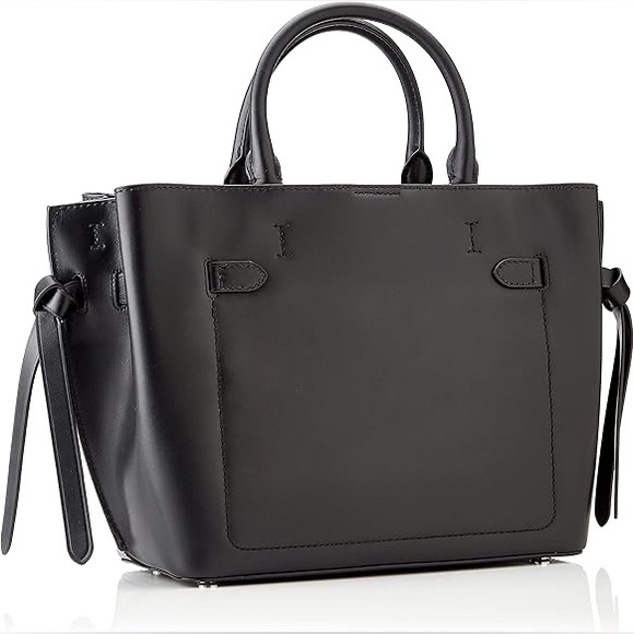 NWT Michael Kors Hamilton Legacy Small Leather Belted Satchel Black - Picture 2 of 11